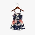 thumbnail image 2 of PatPat All Over Floral Blue Spaghetti Strap Romper Shorts for Mom and Me,Sizes Girl-Women,One-Piece, Girl Jumpsuits, 2 of 3