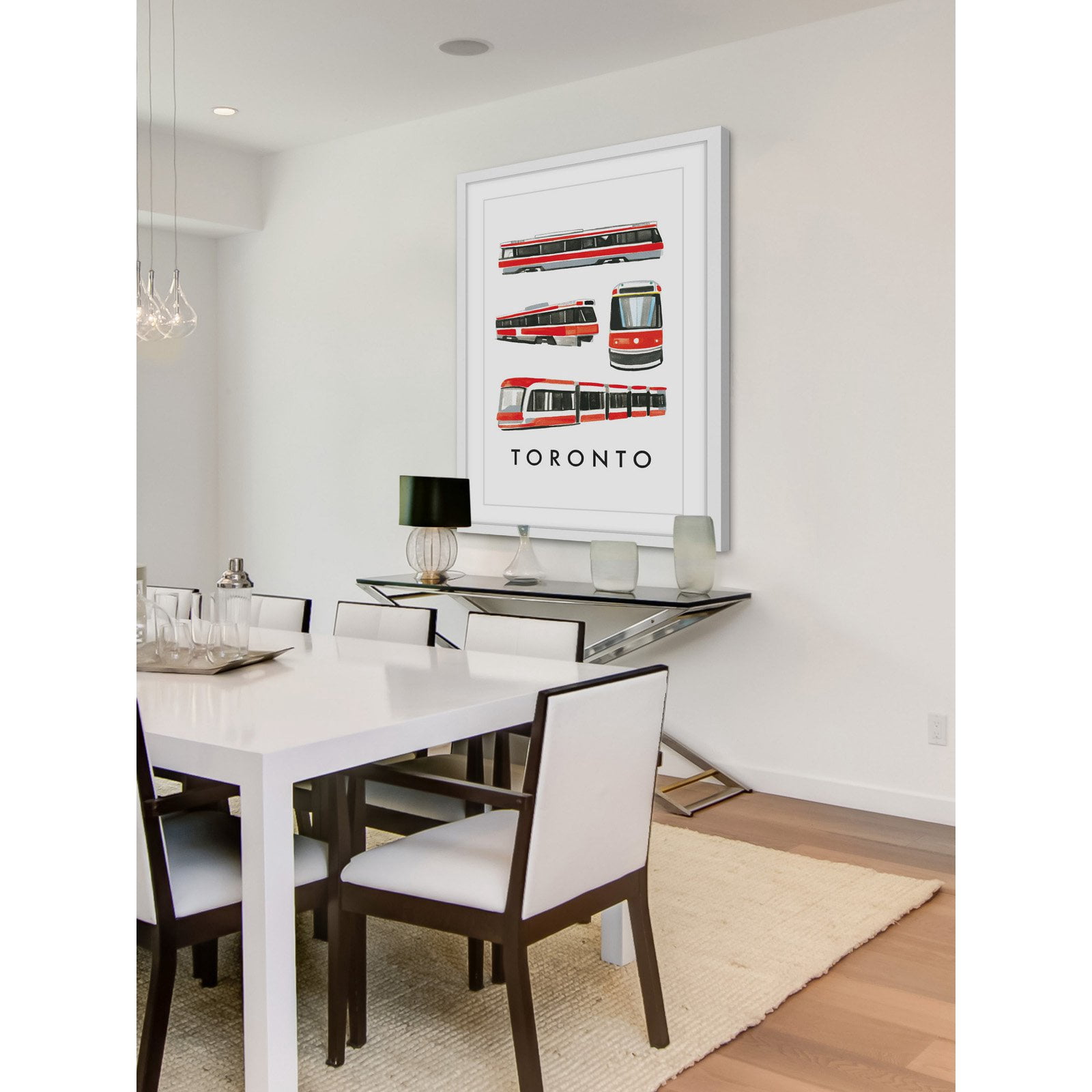 Marmont Hill "Autobuses" By Molly Rosner Framed Painting Art Print, 20.0" x 1.5"
