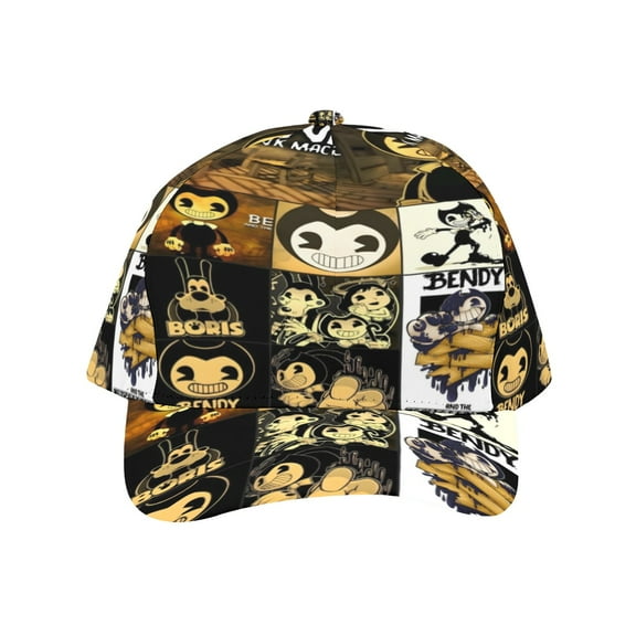 Bendy and the Ink Machine-theme Baseball Cap For Men, Women & Kids, Classic Flat Brim Hat Hip Hop Trucker Hat Adjustable Snapback Hat