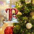 thumbnail image 4 of Personalized Christmas Letter Ornaments - 26 Letters A to Z with Snowman Theme for Xmas Tree Decoration, DIY Craft Pendant Hanging Decor, 4 of 4