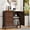 1door 3drawers-Brown, variant on HLR Brown Mid-Century 3-Drawer Dresser with Storage, Tall Large Chest of Drawers for Bedroom, Hallway
