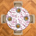thumbnail image 4 of Cherry Blossoms Round Tablecloth 60 Inch,Waterproof Table Cloth Cover Cover Heat Resistant for Kitchen Dining Indoor Outdoor Farmhouse Decor, 4 of 6