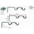 thumbnail image 5 of Evideco Adjustable 3/4" Double Window Curtain Rod 50" to 82" White - 50" to 82" L x 3/4" D Black, 5 of 5