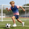 thumbnail image 5 of Vornjynx Boys Active Outfit Sets Short Sleeve Tee and Breathable Shorts Quick Dry Comfort Breathable Kids Summer Basketball Soft Activewear 2 Piece Pink Size 5, 5 of 8