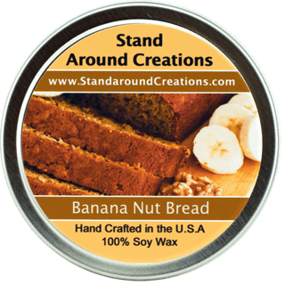- BANANA NUT BREAD TIN 8-OZ. ALL NATURAL SOY CANDLE