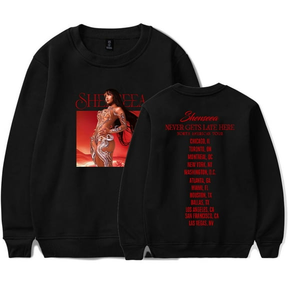 Shenseea Never Gets Late Here Tour Sweatshirt Long-Sleeved Pullover
