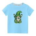 thumbnail image 2 of Lilgiuy Toddler Boys Girls St. Patrick's Day T-Shirts Gnome Clothes Tee Shirt for Kids Short Sleeve Crewneck Cotton Pullover Tops Birthday Gift (Blue), 2 of 5