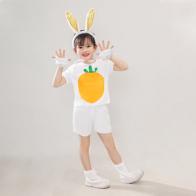 Bonito disfraz de conejito para niños, mono de animales de carnaval, conjuntos de ropa de conejo Unisex, tutú de Pascua para niñas, vestidos de 160cm Gao Jinjia LED