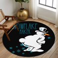 thumbnail image 2 of Round Rug 7Ft Washable Non-Slip, Christmas Circle Area Rugs for Living Room Bedroom, Winter Xmas Funny Cute Snowman Snowflakes Indoor Floor Mats Carpet Runner for Home Decor Aesthetic, 2 of 8