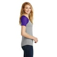 thumbnail image 2 of District Women's Juniors Mesh Sleeve V-Neck Tee, 2 of 3