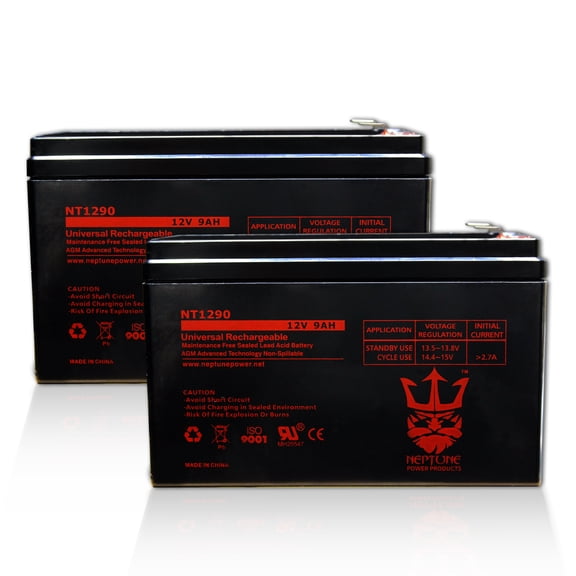 APC Back-UPS XS 1500 BX1500LCD 12V 9Ah Battery SLA Sealed Lead Acid by Neptune - 2 Pack