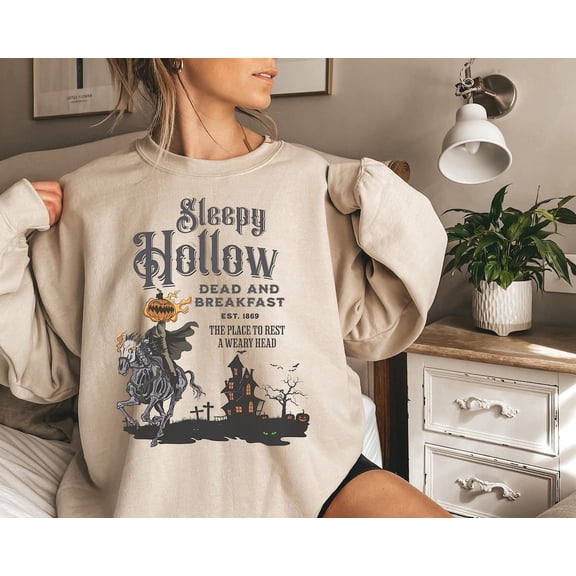 Vintage Halloween Scary Sweatshirt Sleepy Hollow Sweatshirt Headless Horseman Sweatshirt