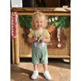 thumbnail image 6 of BemeyourBBs Newborn Baby Summer Clothes Infant Baby Boys Dinosaur Elephant Outfit Casual Loose Striped Short Sleeve T Shirt Tops and Animal Embroidered Overalls Jumpsuit Suspender Pants Set, 6 of 9