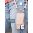 thumbnail image 4 of Smartish iPhone 12 mini Crossbody Case - Dancing Queen [Purse/Clutch with Detachable Strap & Card Holder] - Rosé All Day, 4 of 6