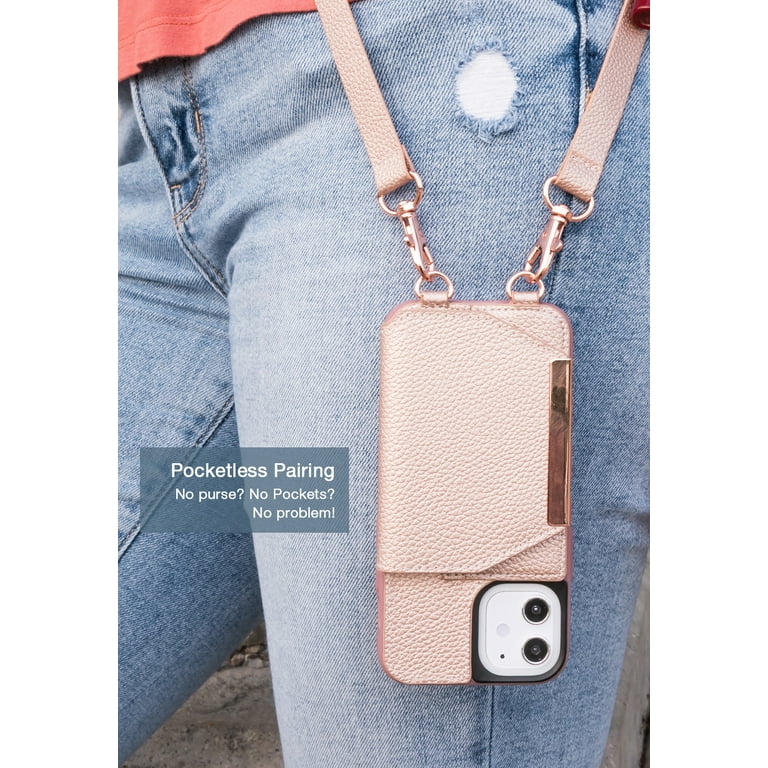 Smartish iPhone 13 Crossbody Wallet Case for Women - Dancing Queen  [Purse/Clutch with Detachable Strap & Wristlet] Protective Cover with  Credit Card