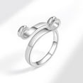 thumbnail image 6 of CILENON Knitting Crochet Ring Metal Open Yarn Finger Holder Adjustable Ring Yarn Tension Ring for Crochet Finger Release Knitting Craft Accessories Tools for Mother Grandma (Silver2,One Size), 6 of 6