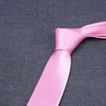 thumbnail image 5 of Corbata clásica de 7 cm para mujer, color liso, para hombre (cremallera azul marino G72), 5 of 5
