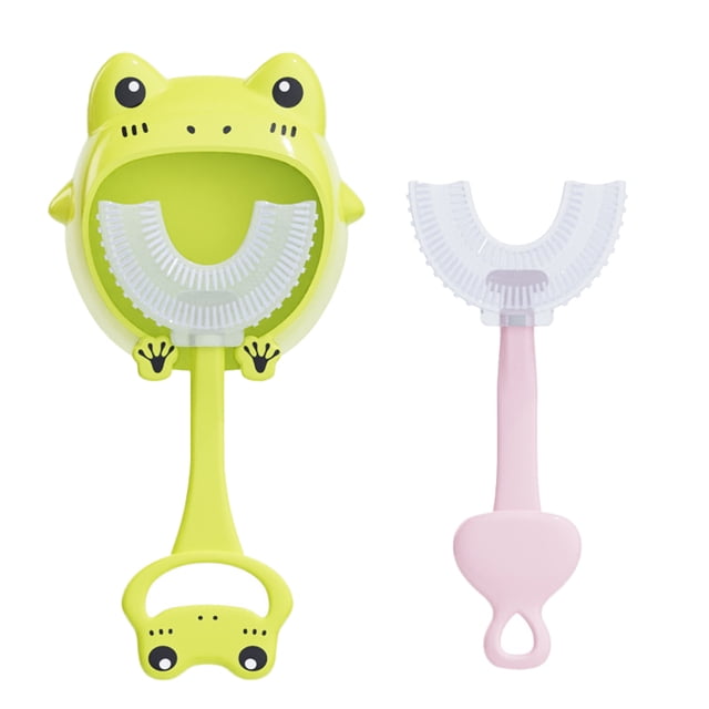 Cepillo de dientes en forma de U Cepillo sensorial para niños - Cabezal de cepillo de silicona Limpieza de toda la boca