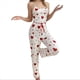 thumbnail image 1 of Pijama de Dos Piezas con Top Corto con Estampado de Corazones y Pantalones Anchos para Mujer. Ropa de Dormir para Estar en Casa. Amor Rojo XL, 1 of 9