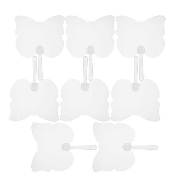 WHAMVOX  8 Pcs Hand Held Fan Color Paint Folding Fans DIY Transparent