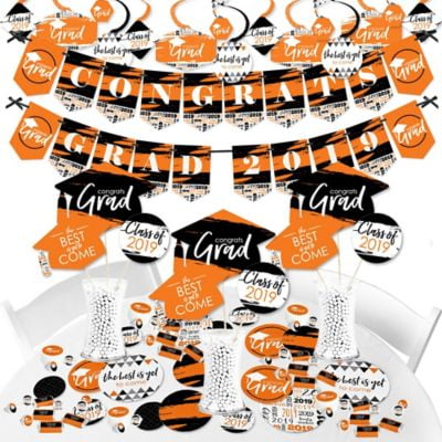 Orange Grad - Best is Yet to Come - 2019 Orange Graduation Party Supplies - Banner Decoration Kit - Fundle