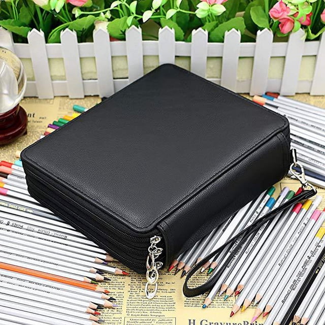 Estuche multifuncional para lápices de PU con 120 bolígrafos de colores