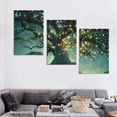 thumbnail image 4 of JRXY tree of life canvas wall art nature landscape fantasy forest water reflection fairy core green Bedroom living room office Wall Art vertical Hanging Removable Art Print wall decor,3 pcs 12x16x3pcs, 4 of 4