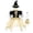 Black, variant on REDARER Girls Witch Cosplay Dress Set with Witch Hat and Drawstring Pouch for Halloween Fancy Dress Role Play Themed Party Outfit,4-5 Years