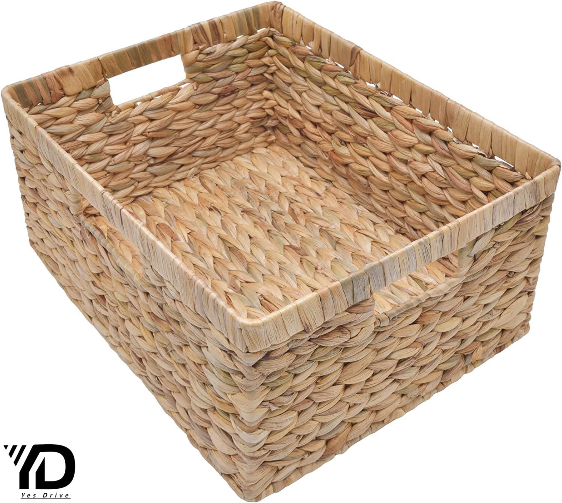 Best Choice Products 10.5x10.5in Hyacinth Storage Baskets, Set of 5 Multipurpose Collapsible Organizers - Natural