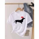 thumbnail image 1 of Camiseta con estampado de ciervo de dibujos animados para mujer, Top de vacaciones de Navidad, camisa de Año Nuevo para mujer, ropa, camiseta gráfica, 1 of 5