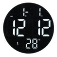 thumbnail image 1 of Wall Mounted Digital Clock, LED Digital Round Digital Wall Clock 12/24Hr  For Bedroom, 1 of 8