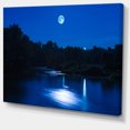 thumbnail image 2 of River at Night with Fog - Landscape Canvas Art Print, 2 of 4