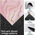 thumbnail image 3 of Pink Gold Marble Pattern Kitchen Rugs Sets Of 3,Kitchen Runner Rugs Non Skid Washable,Decorative Kitchen Floor Mats for Kitchen,Sink,Laundry,17"x30"+ 17"x47" + 17"x59", 3 of 6