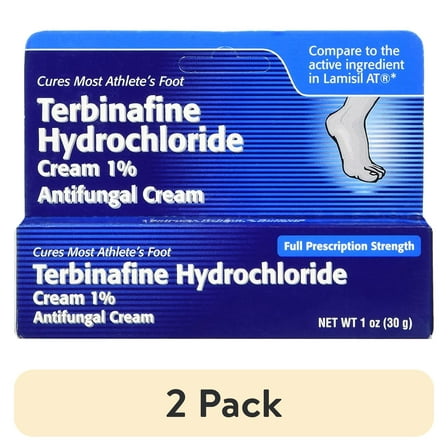 (2 pack) Taro Terbinafine Hydrochloride 1% Athletes Foot Treatment, Antifungal Cream for Skin, Effective Anti Fungal Cream for Athlete's Foot Relief and Skin Health, 1 oz Tube