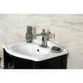 thumbnail image 4 of Kingston Brass KSD3546NX Hamilton One-Handle Single-Hole Bathroom Faucet with Deck Plate and Push Pop-Up Drain, Polished Nickel, 4 of 7