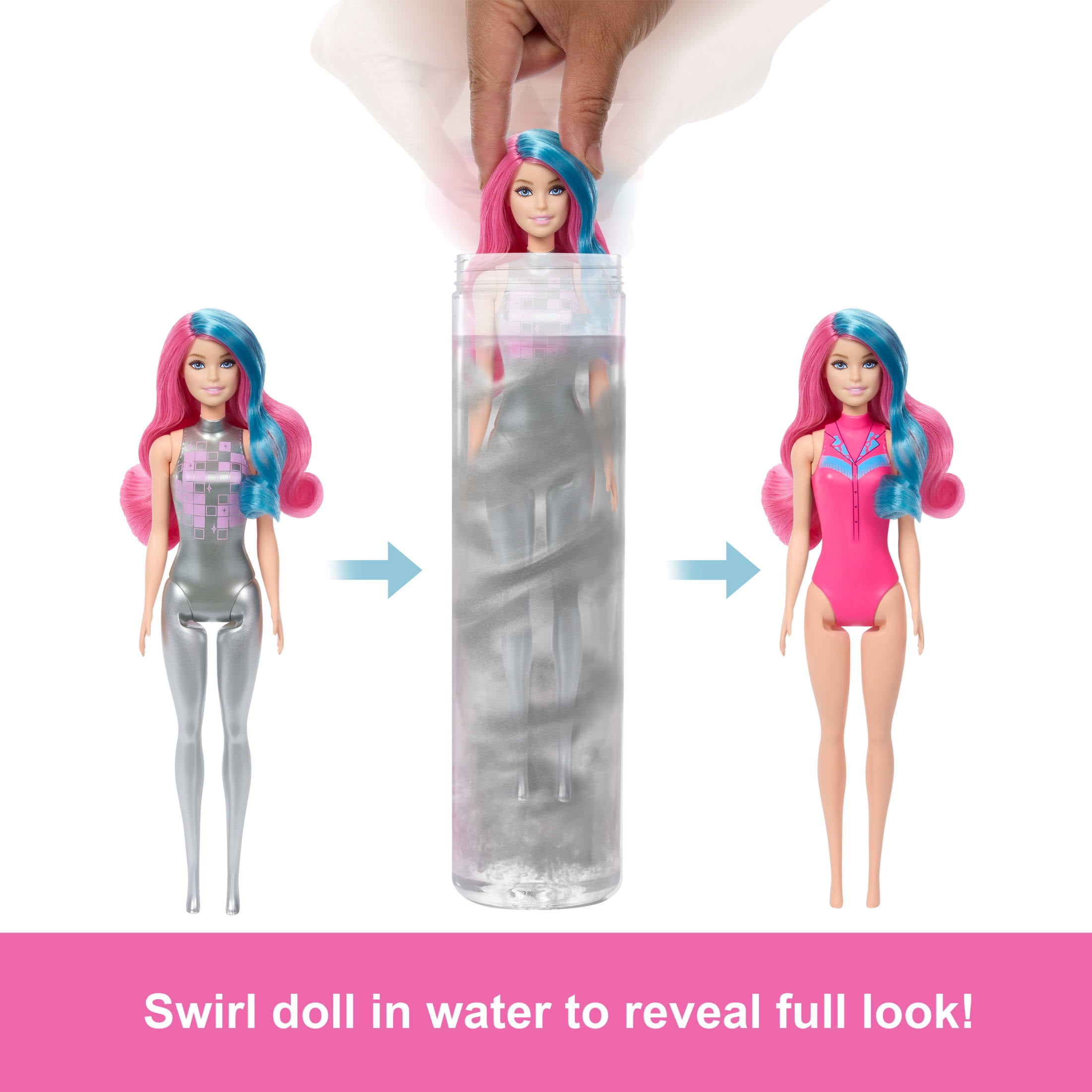 Barbie Color Reveal Disco Star Series Fashion Doll & Accessories with 6 Surprises (Styles May Vary)