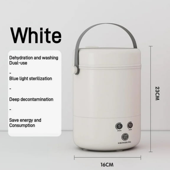 Portable Washing Machine Cozival Portable Automatic Washing Machine - Compact Washer for Socks/Underwear, Energy Saving Mini Laundry Cleaner with Spin Function, Mini Laundry Cleaner, A