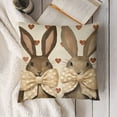 thumbnail image 3 of YINGXI  Easter Pillow Cover Polka Dots Bunnies Decoration Holiday Farmhouse Pillow Case Decor for Home Sofa Couch （Brown 22x22in, 3 of 5
