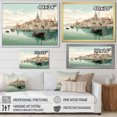thumbnail image 4 of Designart "Timeless Port In Southern Italy" Italy Floater Framed Wall Art Living Room, 4 of 5