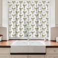 thumbnail image 2 of Ambesonne Cartoon Kitchen Curtains, Sleeping Foxes, 55"x39", Beige Black and White, 2 of 3