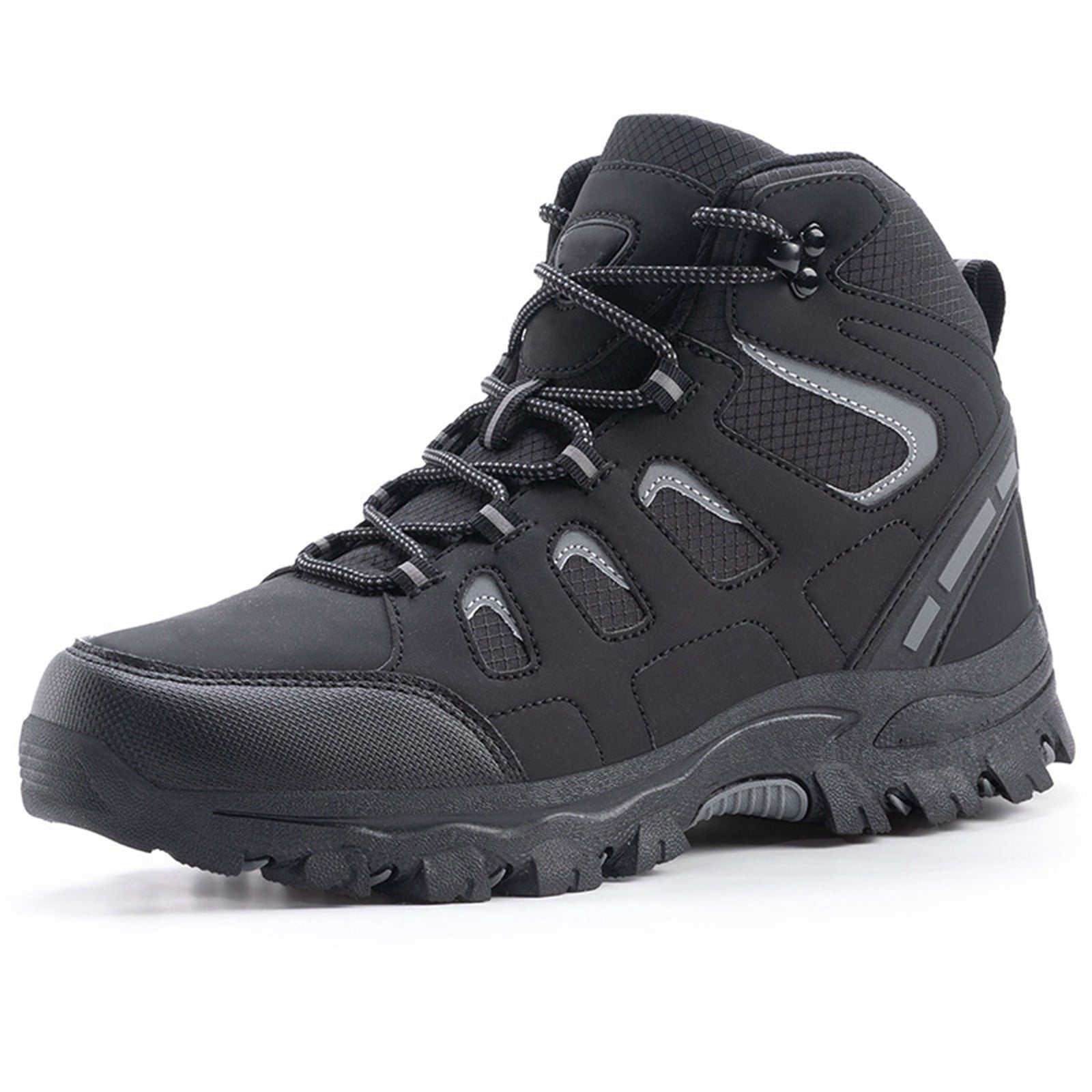 Win s Way Men's High Top Hiking Sneakers, Lightweight Ankle Support Trekking Shoes for Adventure