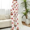 thumbnail image 3 of Top-kevin Women's Pajama Sets Flamingo Hearts Dots Pattern Long Sleeve Lounge Sets Pjs Sleepwear with Pockets, 3 of 12