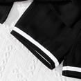 thumbnail image 5 of Ccpelsie Girls Summer Outfits 2 Piece Set Girls Short Sets Cute Ruffle Top and Bow Denim Shorts 5–12Y(Black,18-24 Months), 5 of 7
