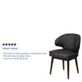 thumbnail image 5 of Flash Furniture Comfort Back Series Black LeatherSoft Side Reception Chair with Walnut Legs, 5 of 13