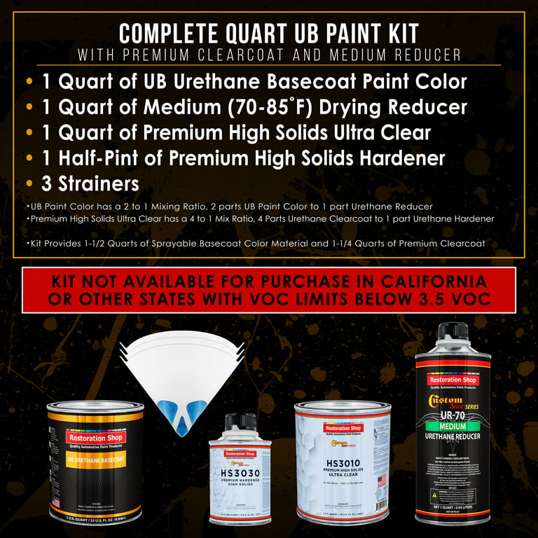 Steel Gray Metallic Premium Quart Urethane Basecoat Clearcoat Car Auto Paint Kit