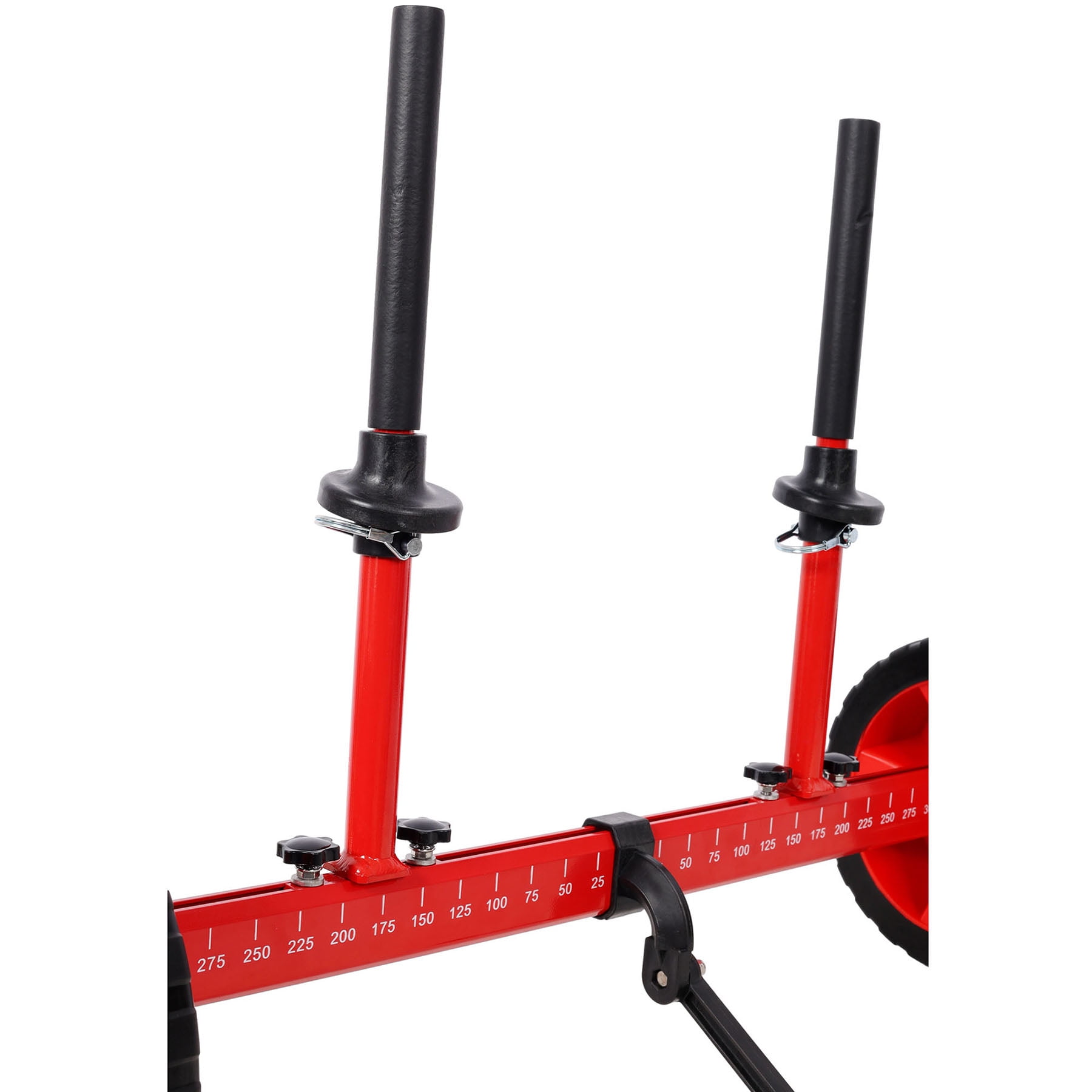 S-HOME Heavy-Duty Kayak Cart, Width Adj (5"-23.2"), 10" Airless Wheels, All-Terrain, Lightweight Aluminum, Red