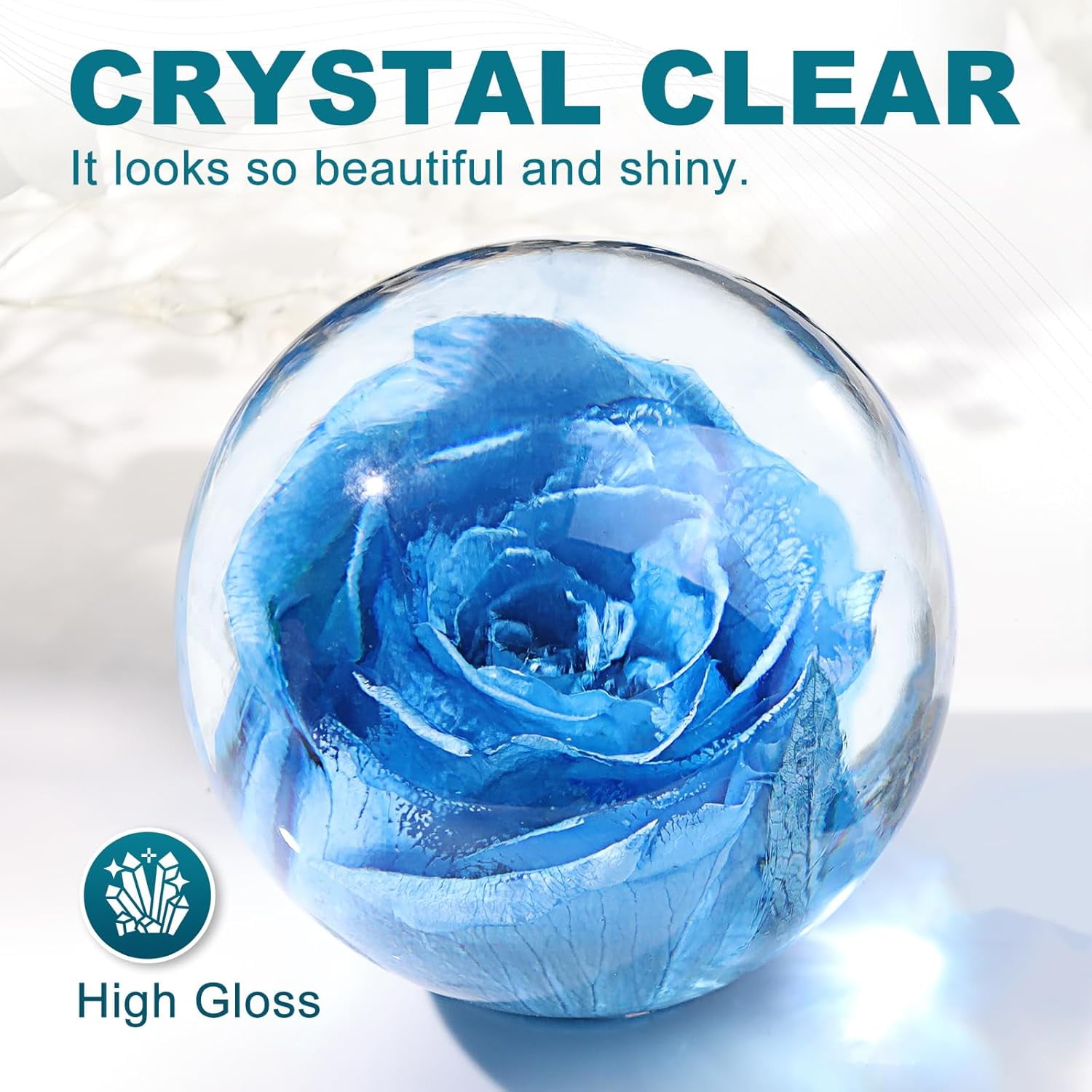 LET'S RESIN Crystal Clear Epoxy Resin Kit - 1:1 Ratio, Bubble-Free, Non-Yellowing for DIY Crafts, Jewelry, Tabletops