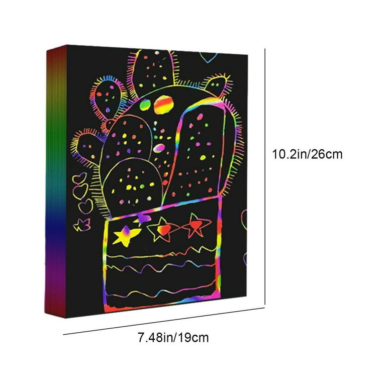 Scratch Paper Art Set 20 Pcs Scratch Paper For Kids Black Scratch