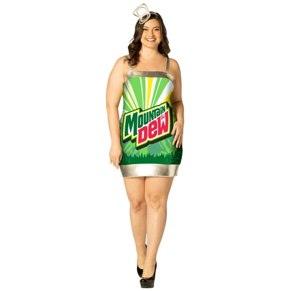 Imposta Costumes Mountain Dew Dress Halloween Costume, Green, Women's Size 12-16