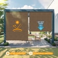 thumbnail image 3 of HOMEDEMO 5'W x 8' H Outdoor Roller Shades Patio, Sun Roller Shade for Porch Balcony Mocha, 3 of 7